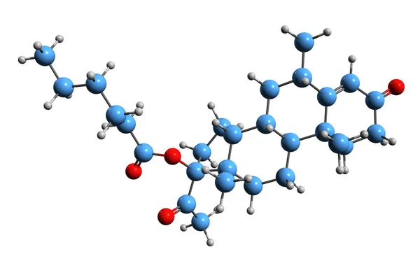Image Medroxyprogesterone Caproate Skeletal Formula Molecular Chemical Structure Progestin Isolated — Stock fotografie