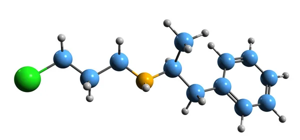 Image Mefenorex Skeletal Formula Molecular Chemical Structure Stimulant Drug Isolated — Stok fotoğraf