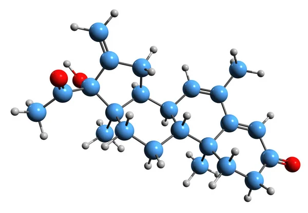 Image Melengestrol Skeletal Formula Molecular Chemical Structure Steroidal Progestin Isolated — Stockfoto