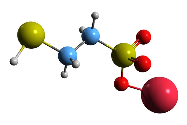 Image Mesna Skeletal Formula Molecular Chemical Structure Chemotherapy Adjuvant Isolated — Fotografia de Stock