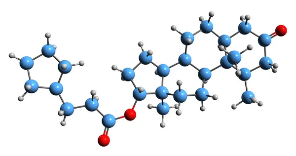 Image Mesterolone Cipionate Skeletal Formula Molecular Chemical Structure Synthetic Anabolicandrogenic — Stockfoto