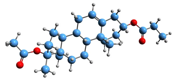 Image Methandriol Diacetate Skeletal Formula Molecular Chemical Structure Methylandrostenediol Diacetate — Fotografia de Stock