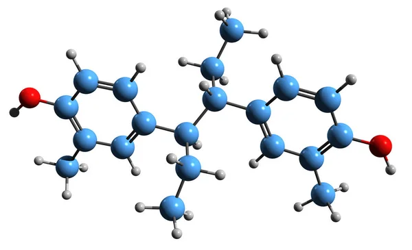 Image Methestrol Skeletal Formula Molecular Chemical Structure Synthetic Nonsteroidal Estrogen — Fotografia de Stock