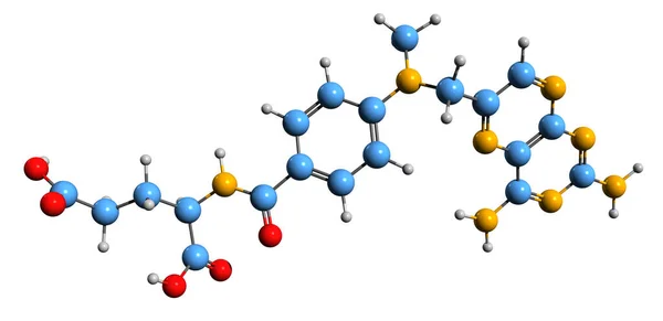 Image Methotrexate Skeletal Formula Molecular Chemical Structure Chemotherapy Agent Amethopterin — Stockfoto