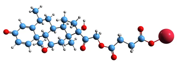 Image Methylprednisolone Sodium Succinate Skeletal Formula Molecular Chemical Structure Synthetic — Zdjęcie stockowe