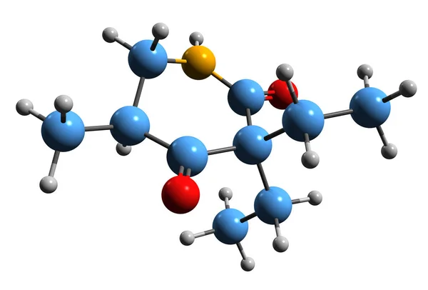 Image Methyprylon Skeletal Formula Molecular Chemical Structure Piperidinedione Derivative Sedative — стоковое фото
