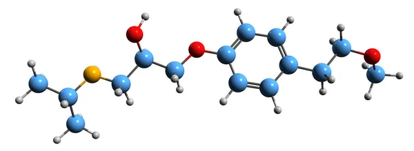 Image Metoprolol Skeletal Formula Molecular Chemical Structure Beta Receptor Blocker — Fotografia de Stock