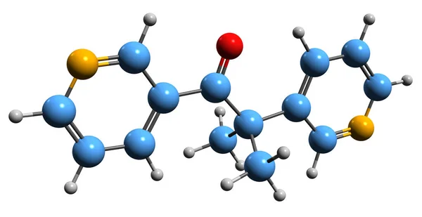 Image Metyrapone Skeletal Formula Molecular Chemical Structure Medication Isolated White — Fotografia de Stock