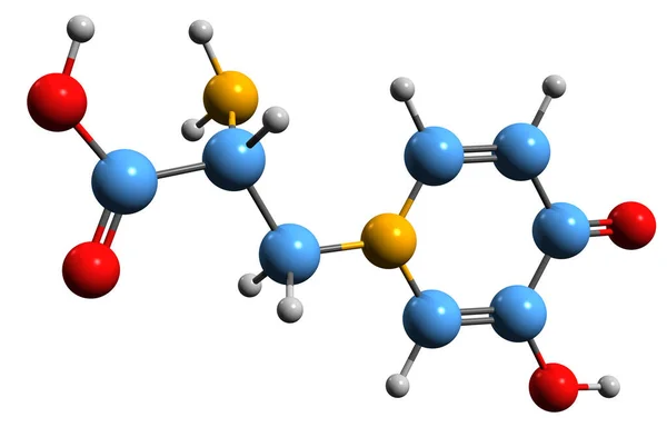 Image Mimosine Skeletal Formula Molecular Chemical Structure Toxic Non Protein — Foto de Stock