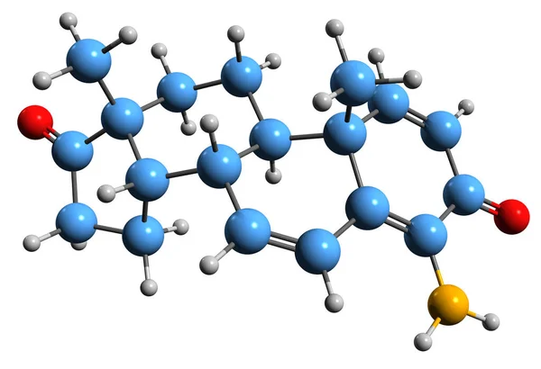 Image Minamestane Skeletal Formula Molecular Chemical Structure Steroidal Aromatase Inhibitor — Photo