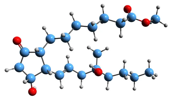 Image Misoprostol Skeletal Formula Molecular Chemical Structure Synthetic Prostaglandin Medication — Photo