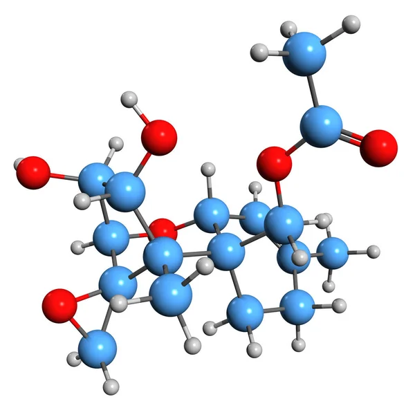 Image Monoacetoxysirpenol Skeletal Formula Molecular Chemical Structure Mycotoxin Isolated White — Stockfoto