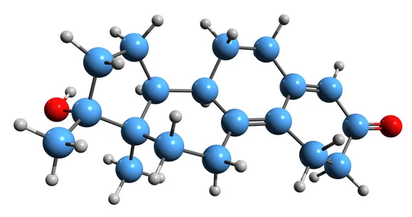 Image Methyldienolone Skeletal Formula Molecular Chemical Structure Anabolic Androgenic Steroid — Stockfoto