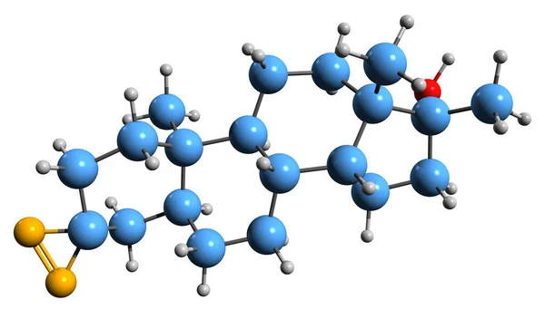 Image Methyldiazinol Skeletal Formula Molecular Chemical Structure Synthetic Androgen Anabolic — Fotografia de Stock