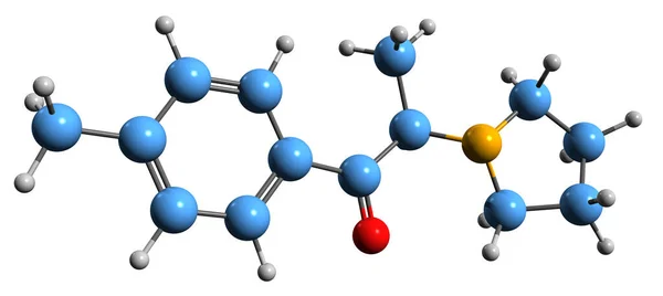 Image Mppp Skeletal Formula Molecular Chemical Structure Stimulant Methyl Pyrrolidinopropiophenone — Stock Photo, Image