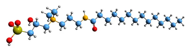 Image Myristamidopropyl Hydroxysultaine Skeletal Formula Molecular Chemical Structure Surfactant Isolated — Stockfoto