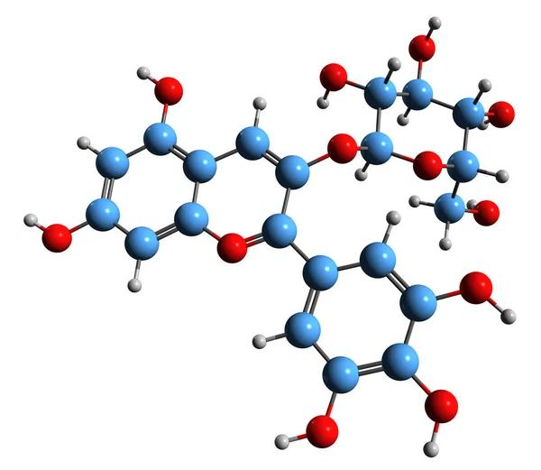 Image Myrtillin Skeletal Formula Molecular Chemical Structure Anthocyanin Isolated White — Stockfoto