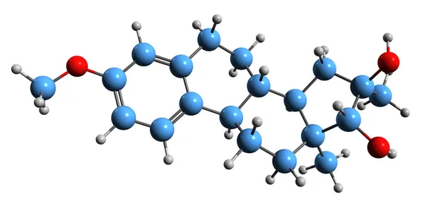 Image Mytatrienediol Skeletal Formula Molecular Chemical Structure Synthetic Steroidal Estrogen — Fotografia de Stock