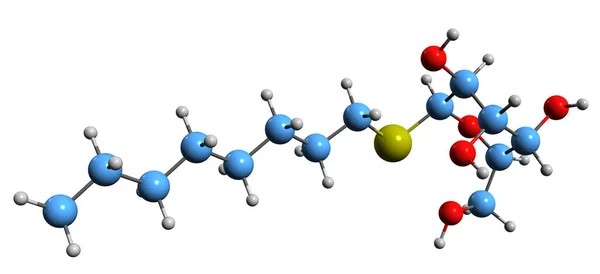 Image Octyl Beta Thioglucopyranoside Skeletal Formula Molecular Chemical Structure Mild — Stok fotoğraf