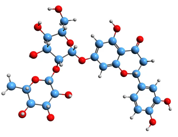 Image Neoeriocitrin Skeletal Formula Molecular Chemical Structure Eriodictyol Neohesperidoside Isolated — Stockfoto