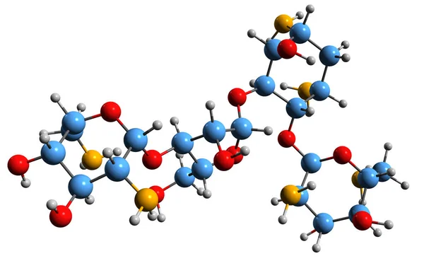 Image Neomycin Skeletal Formula Molecular Chemical Structure Aminoglycoside Antibiotic Isolated — Stockfoto