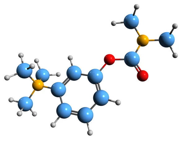 Image Neostigmine Skeletal Formula Molecular Chemical Structure Medication Isolated White — Stockfoto