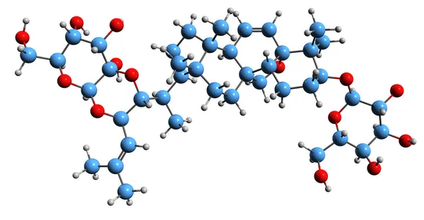 Image Neokuguaglucoside Skeletal Formula Molecular Chemical Structure Triterpene Glucoside Isolated — Stock Photo, Image