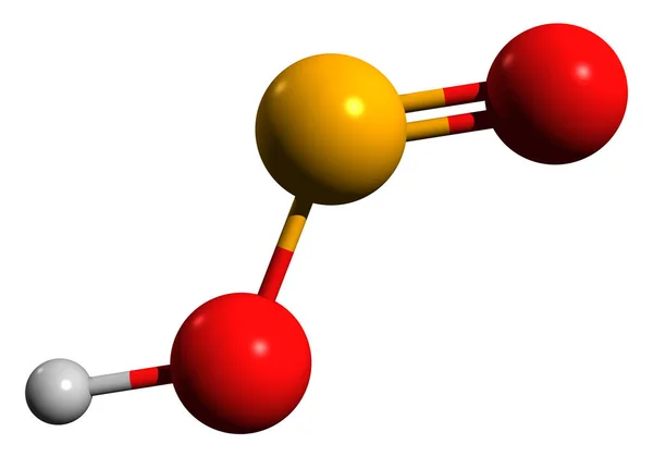 Image Nitrous Acid Skeletal Formula Molecular Chemical Structure Hydroxidooxidonitrogen Isolated — Foto Stock