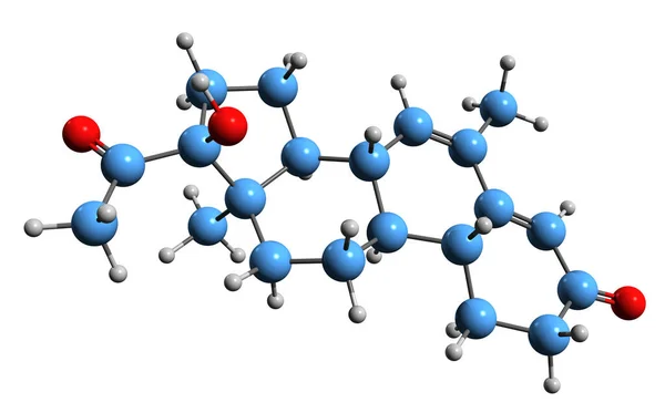 Image Nomegestrol Skeletal Formula Molecular Chemical Structure Steroidal Progestin Isolated — Fotografia de Stock