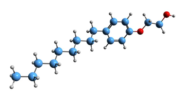 Image Nonyl Phenoxypolyethoxylethanol Skeletal Formula Molecular Chemical Structure Nonionic Polyoxyethylene — Stockfoto