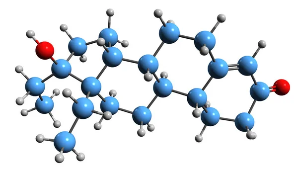 Image Norboletone Skeletal Formula Molecular Chemical Structure Synthetic Anabolicandrogenic Steroid — Stockfoto