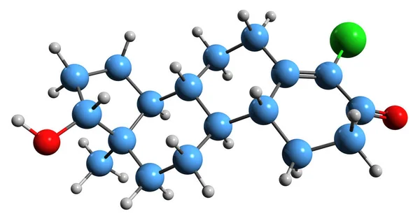 Image Norclostebol Skeletal Formula Molecular Chemical Structure Synthetic Androgen Anabolic — Stock Fotó
