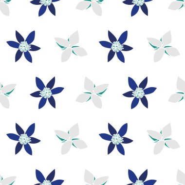 Vektör beyaz büyük Origami kağıt çiçek arkaplan deseni