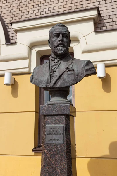 Busto Arquiteto Schechtel Fedor Osipovich Franz Albert Schechtel Autor Edifício — Fotografia de Stock