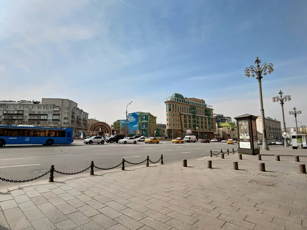 Moscow Ryssland April 2021 Utsikt Över Torget Krasnye Vorota Röda — Stockfoto