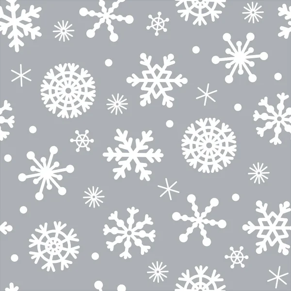 바다없는 손으로 템플릿 흰우아 눈송이들 배경에 눈보라 디자인 크리스마스 — 스톡 벡터