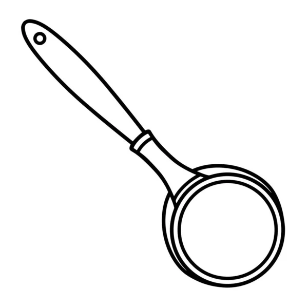 Значок Вектора Кухонного Ковша Ручная Иллюстрация Выделена Белом Фоне Столовые — стоковый вектор