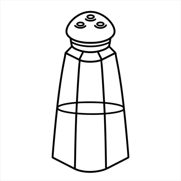 Spice Jar Salt Pepper Vector Icon Hand Drawn Illustration Isolated —  Vetores de Stock