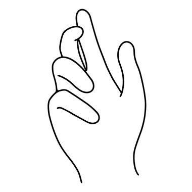 İnsan sağ el vektör simgesi. Beyaz bir arkaplanda izole edilmiş basit bir karalama. Bir destek, bakım, barış, yardım jesti. Bir yetişkinin kolunun açılışı. Tek renkli çizim, web tasarımı, uygulama, yazdırma için klip.