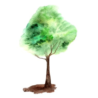 Yeşil Ağaç El boyanmış. Eko kavramı..