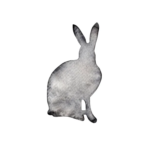 Silhouette Rabbit Zoo Creative Poster Graphic Animal Silhouette Sketch Animal — Stockfoto