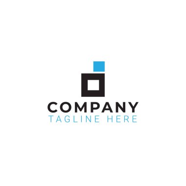 Basit D harfi logo vektörü.