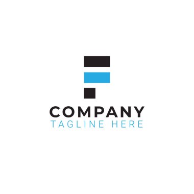 Basit F harfi logo vektörü.