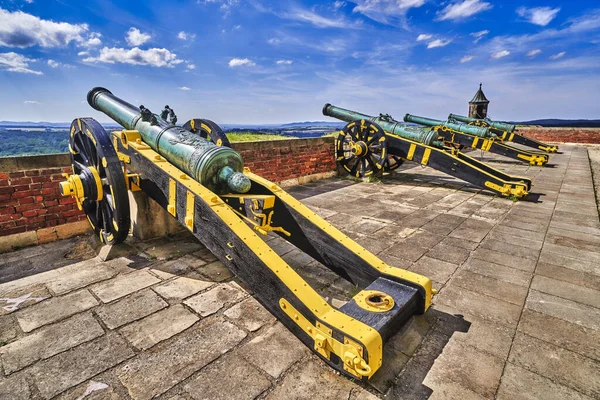 Almanya 'da bir kalenin kale duvarlarında toplar.