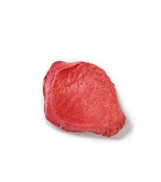 Bife Cru Estúdio Isolado Branco — Fotografia de Stock