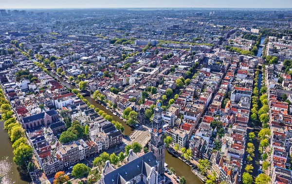 Netherlands Amsterdam 2022 View High City Amsterdam — Stockfoto