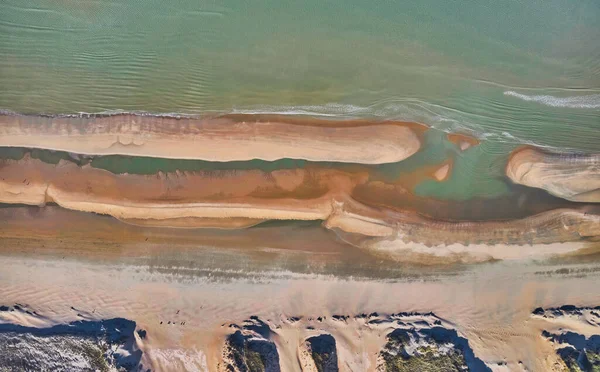 Песчаный Берег Высоко Над Выстрелом Нидерландах Лицензионные Стоковые Изображения