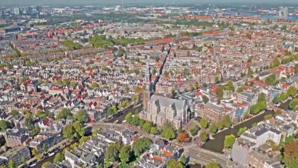 Netherlands Amsterdam 2022 View High City Amsterdam — Vídeo de stock