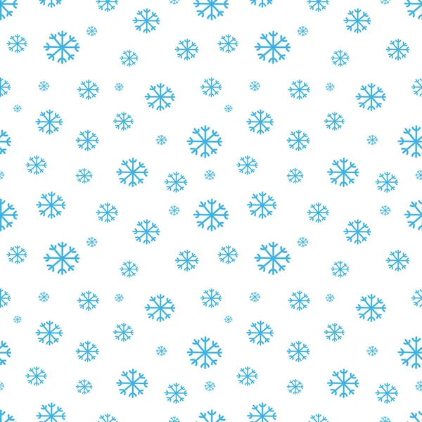 Kar taneleri vektörsüz desen oluşturur. Mavi karlı, tatlı, kış beyazı arka plan. Düz soyut el izi