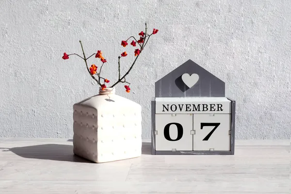 Kalender Voor November Naam Van Maand Het Engels Nummers Blokjes — Stockfoto